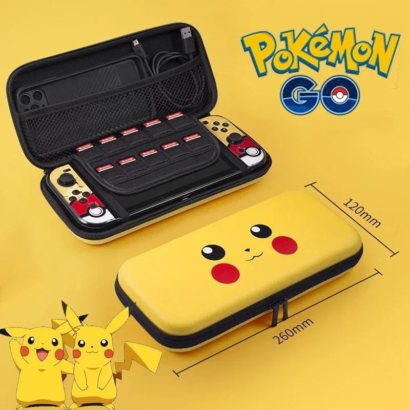 Gaming Console Handheld - Pokemon Pikachu Storage Bag for Switch
