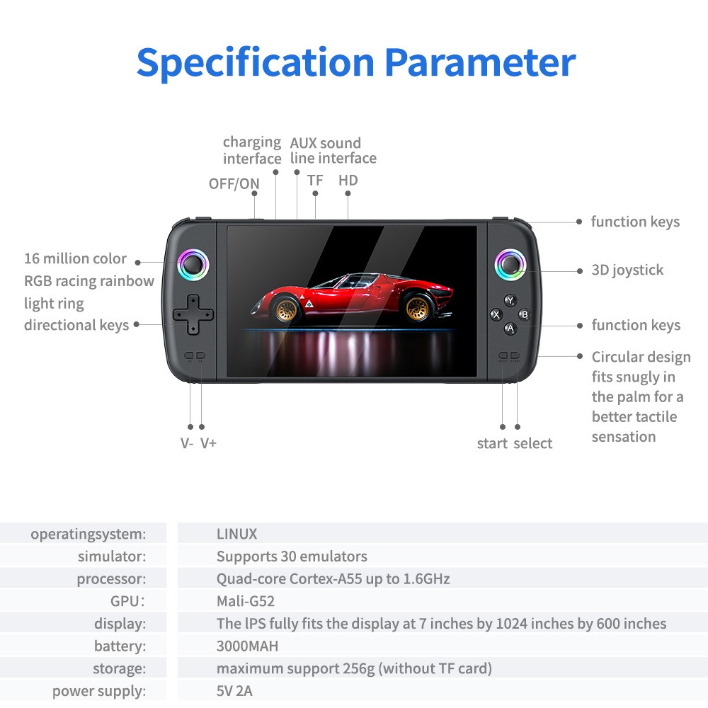 NEW M27 7 Inch IPS Screen  Han - Gaming Console Windows review and price